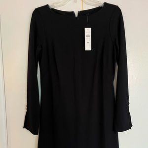 NWT Ann Taylor long sleeve black dress